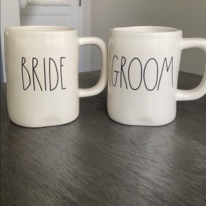 Rae dunn bride and groom mugs